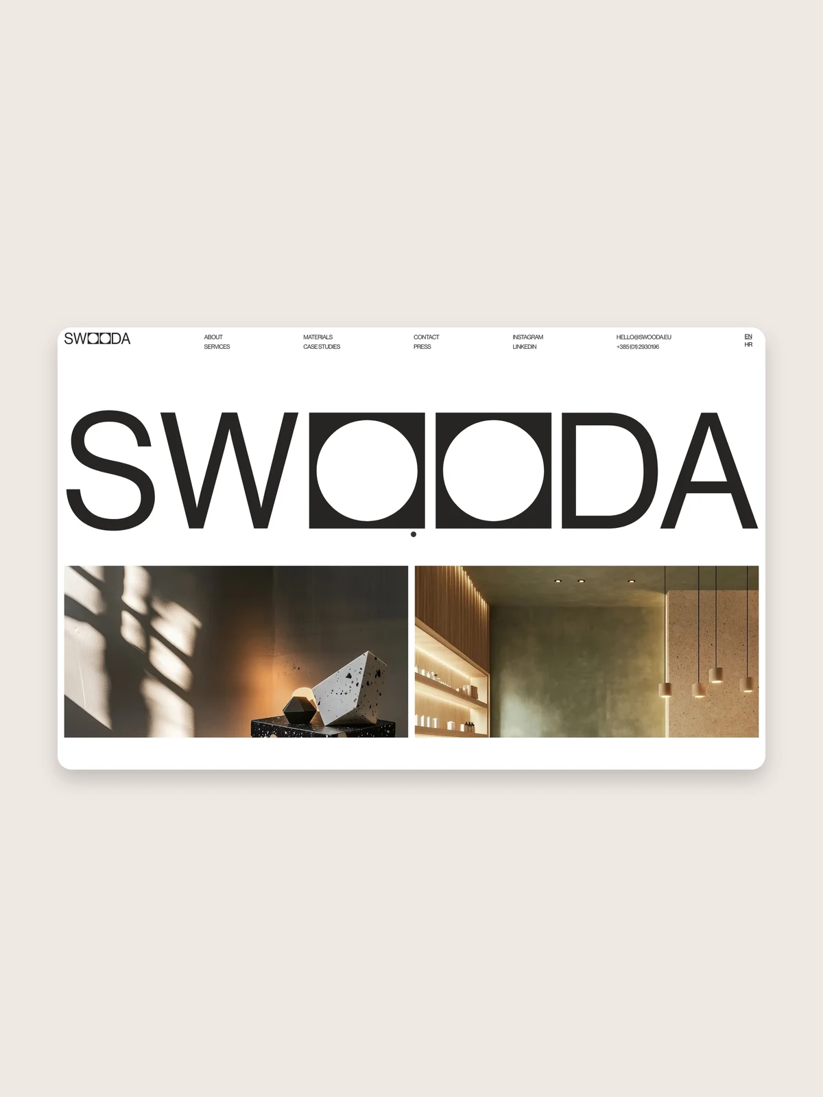 Swooda homepage wordmark