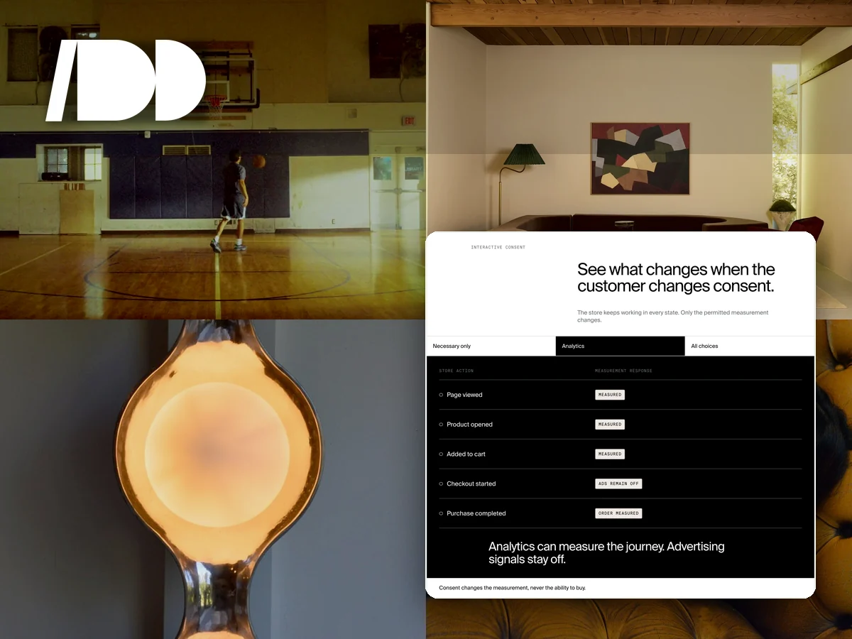 Store project montage with a consent signal demo