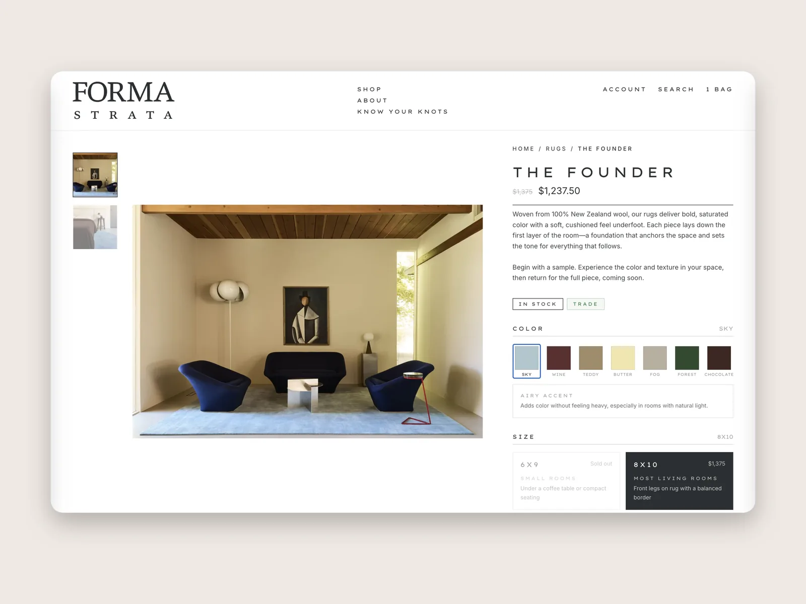 Forma Strata trade portal